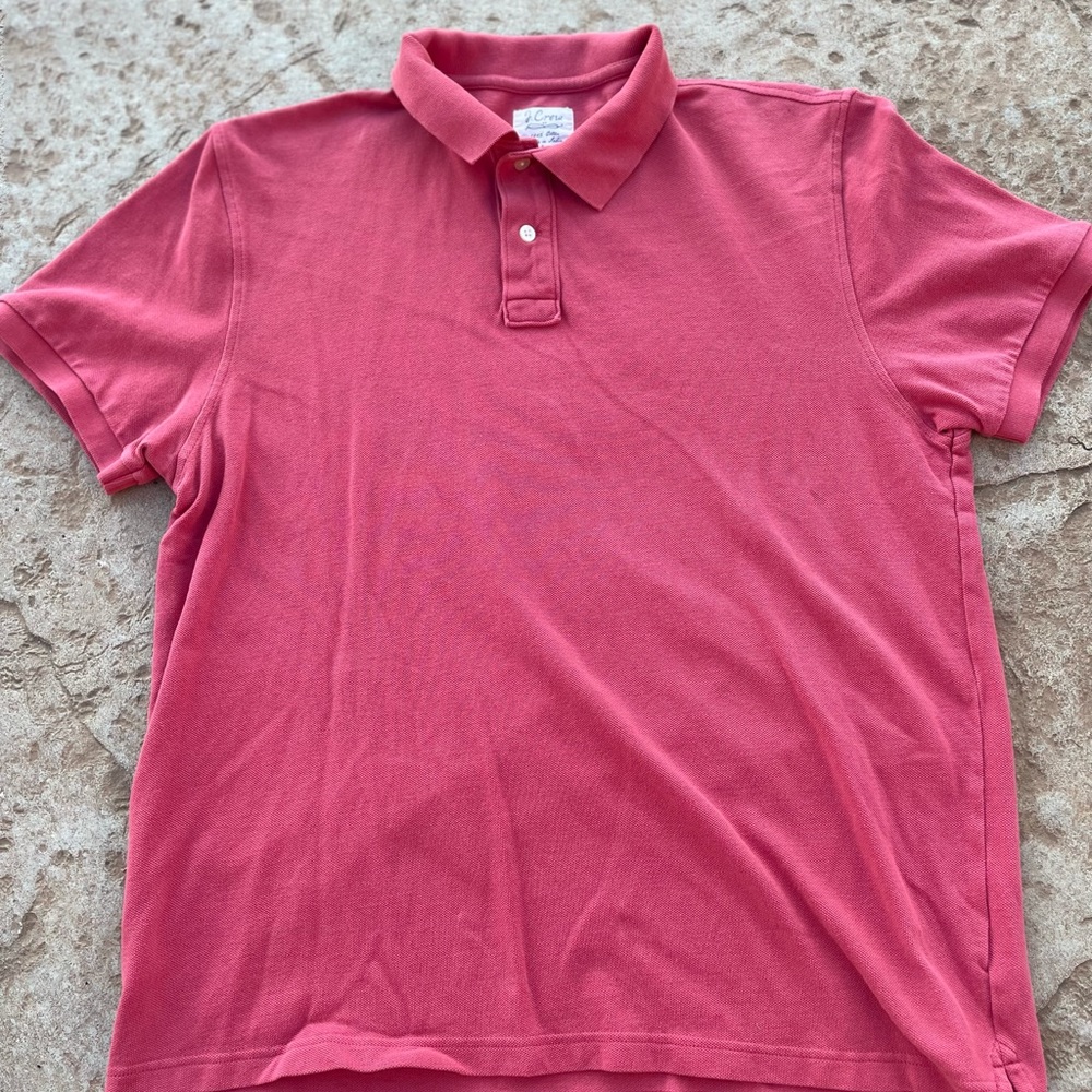 JCrew szL men’s red polo shirt